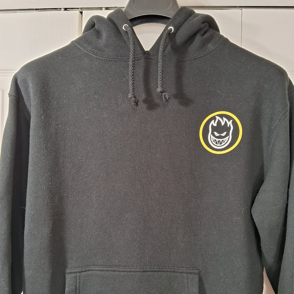 Spitfire Classic Swirl Fade Hooded Sweatshirt Black and Yellow